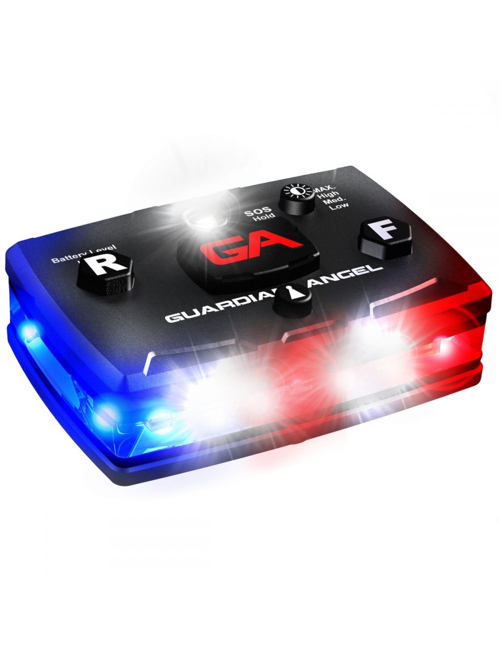 Guardian Angel Red/Blue Wearable Safety Police Light Mounted Police